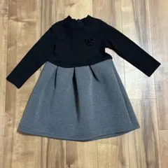 フォーマルドレス 黒とグレー 120サイズ