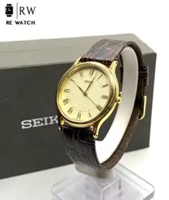 R7-3753 SEIKO 5E31-6040 クォーツ ゴールド/ブラウン