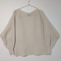 ルクールブラン リブニット ボートネック 長袖 ホワイトのサムネイル