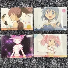 魔法少女まどか⭐︎マギカ　ミニクリアファイル　まどか　杏子　さやか　4種　百均