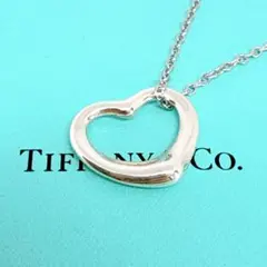 【美品 社外チェーン】TIFFANY&Co. オープンハート ネックレス