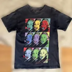 メキシコ製 アインシュタイン 相対性理論 Tシャツ 鬼フェード 黒L