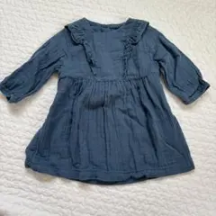 プチバトー　オーガニックコットン ワンピース 75cm 12ヶ月