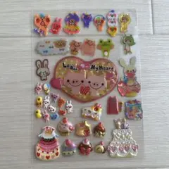 平成レトロ シャカシャカぷっくりシール付き 平成女児 ぷくぷくシール