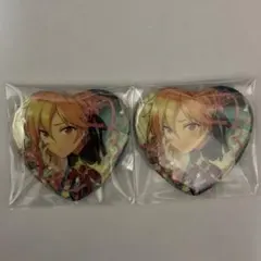 なずな ハート缶バッジ