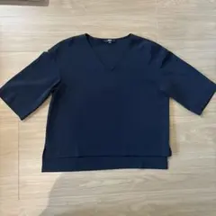 ユニクロ　ドレープブラウス　5分袖　Sサイズ