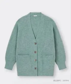 パフィータッチオーバーサイズカーディガン GU グリーン