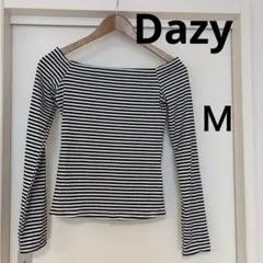 Dazy SHEIN オフショルダー ストライプ 長袖トップス Ｍサイズ