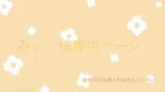 みぃ　様専用ページ