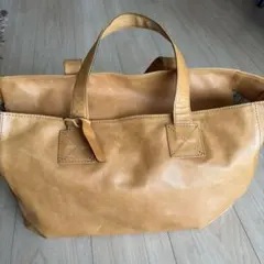 ベージュ レザートートバッグのサムネイル