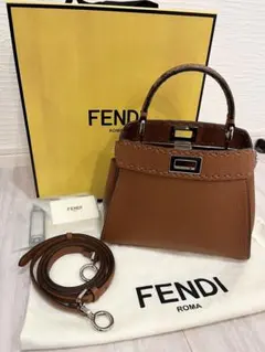 FENDI ピーカブー セレリア ミニ ブラウン - メルカリ