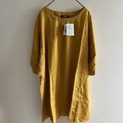 Non Mollare チュニック マスタード ゆったりチュニック　M-L