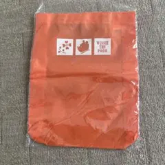 くまのプーさん 不織布バッグ オレンジ