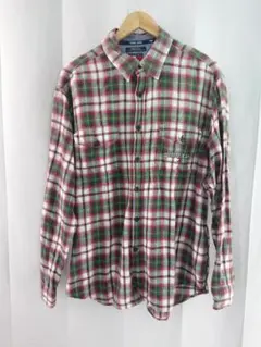 TOMMY JEANS 長袖チェックシャツ メンズ グリーン レッド Lのサムネイル