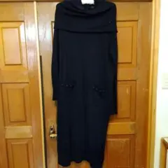 INGEBORG ネイビー ニットワンピース