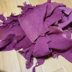 鹿革ハギレ詰め合わせ(紫)
