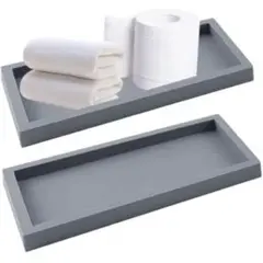 アメニティ用　トレイ　グレー2個セット