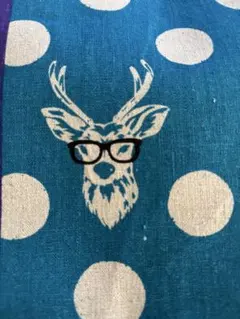 echino decorro 綿麻生地 鹿デザイン