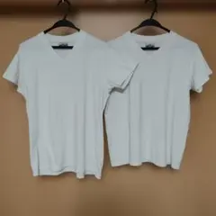 PIKO　Tシャツ　2枚　フリーサイズ　白無地　状態悪い　作業着　使い捨てなどのサムネイル