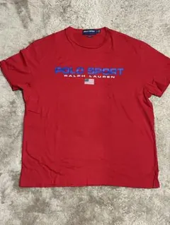 y419【POLO SPORT】刺繍ロゴ サーマルTシャツ【メンズM】レッド - メルカリ