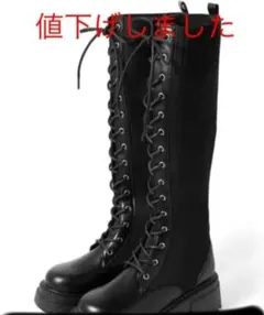 完売商品！ニットドッキングレースアップロングブーツ [zr973] GYDA