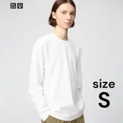 UNIQLO U エアリズム コットン クルーネック Tシャツ長袖カットソー S
