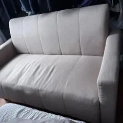 【used】ベージュ コンパクトソファ 約94cm