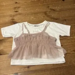 lovetoxic Mサイズ Tシャツ キャミフリル付き
