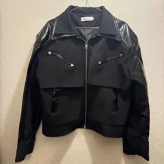 ショート丈ジャケット　ブルゾン　ブラック　韓国メンズ