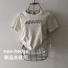 未使用 non-hedgeノンヘッジ ロゴ入り ホワイト Tシャツ 半袖のサムネイル