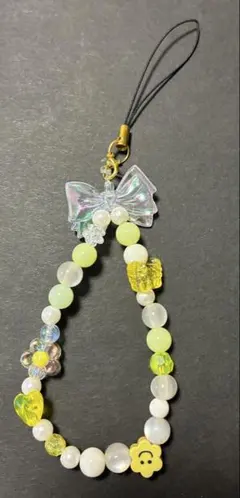 ハンドメイド ビーズストラップ