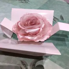 高級　ピンクローズ　コサージュ&チャーム