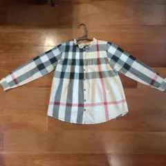 Burberry 子供用長袖シャツ ノバチェック フリルのサムネイル