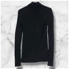 S0090　ユニクロ　タートルネックセーター　ウール100％　M　長袖ニット