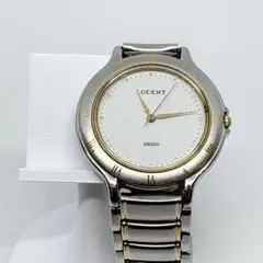 SEIKO LUCENT 7N01-8220 クォーツ 腕時計 コンビ 白文字盤