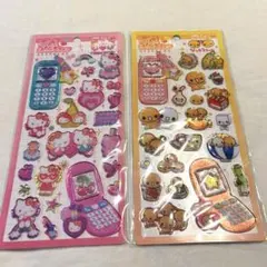 正規品　平成はっぴーふぉんシール　なっとうちゃん　ハローキティ