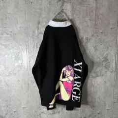 エクストララージXlarge ラガーシャツ バックプリント 刺繍 襟切替 M〜Lのサムネイル