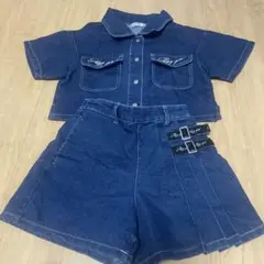 美品　ALGY デニムセットアップM（150）