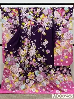 振袖 金駒 銀通し 身丈167cm 撥水加工済 MO3258 - メルカリ