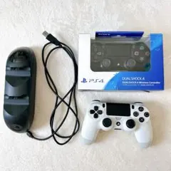 DUALSHOCK 4 コントローラー ホワイト/ブラック　他（ジャンク品）