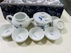 美珠　京焼　染付　煎茶器10点セット　送料込み　260829 美珠 京焼 染付 煎茶器10点セット 送料込み 260829 - メルカリ