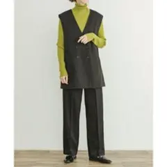 【アイテムズ アーバンリサーチ】ジレ×パンツセット ブラック