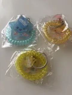 しずくちゃん スプリングゴムキーホルダー アセオ君 しずくちゃん　 ハニーちゃん