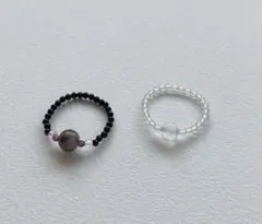 天然石リング　ピンクトルマリンインレピドライトシリカ　16号