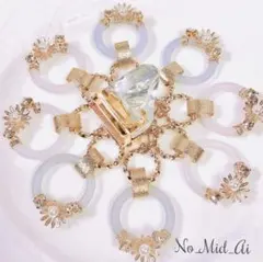 ✧フロストフープ×メタルフラワーピアス✧PI  P-022