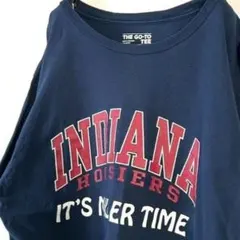 アディダス インディアナ HOOSIERS Tシャツ L ネイビー 古着