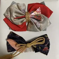 和風リボン髪飾りセット