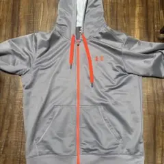 Under Armour フルジップフーディ グレー/オレンジ