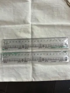 営団地下鉄　半蔵門線08系 20cm 透明プラスチック定規 2本セット