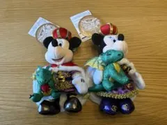 ディズニーランド　38周年　ぬいぐるみバッジ　ミッキー　ミニー